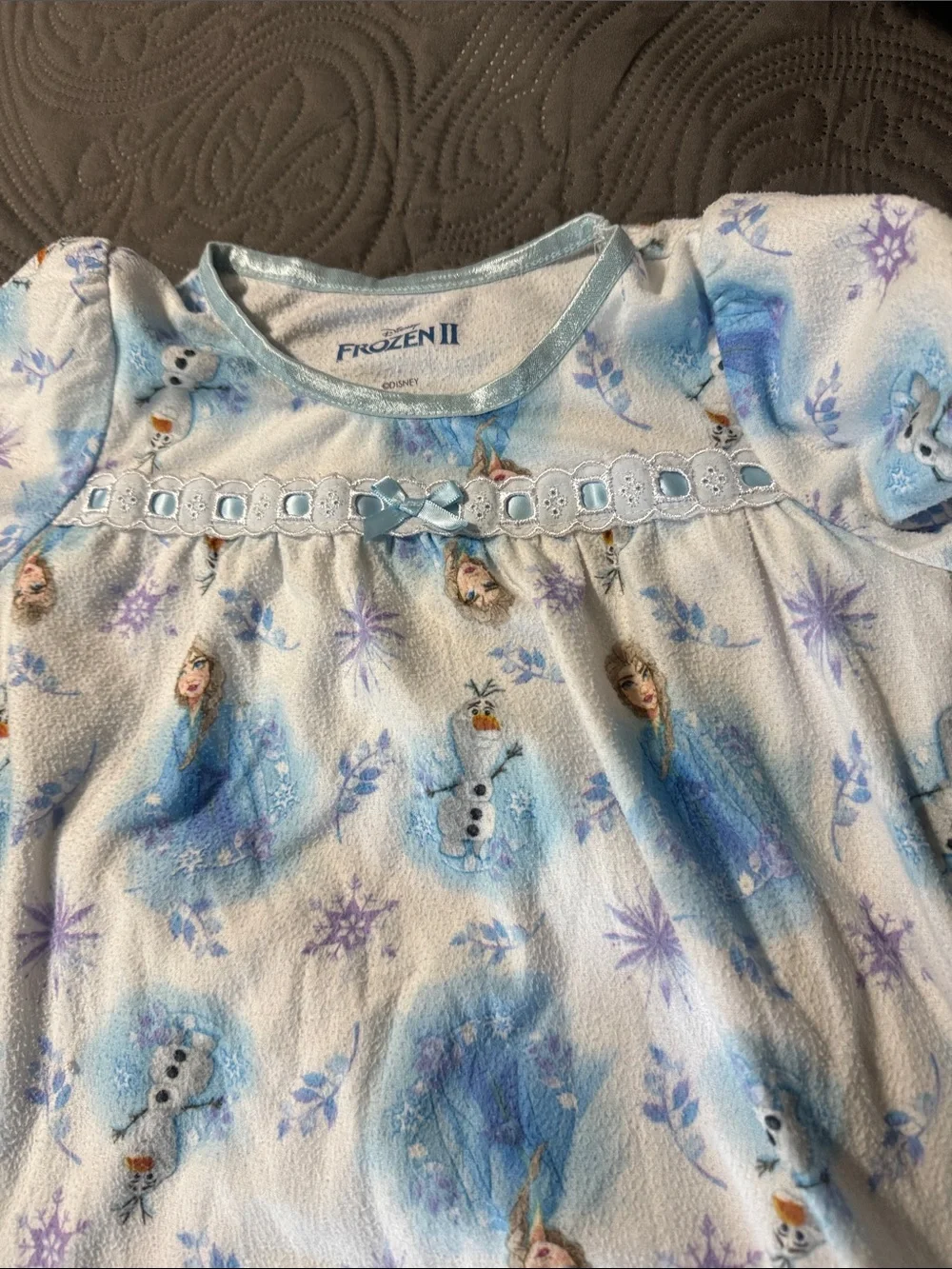 Disney Blue & White Frozen Elsa and Olaf Nightgown - Picture 2 of 3